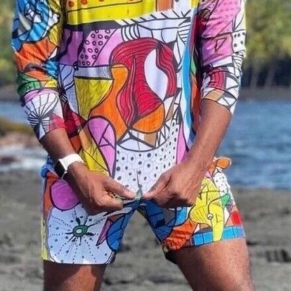 Swiminista x James Peter Henry Mid-Length Board Shorts Sydney Opera House Size L - Picture 3 of 8